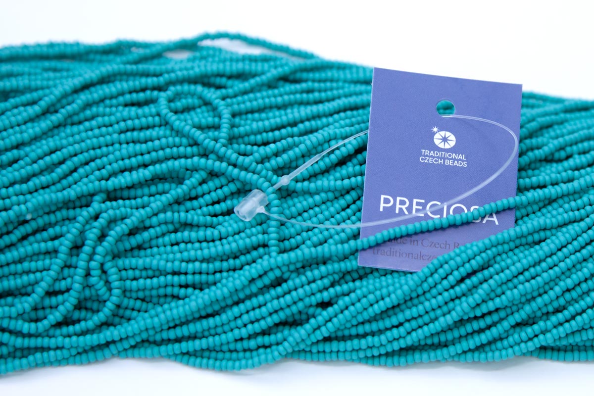 11SB985-PM: CZ Seed Bead Permalux Sea Green Matte 11/0 - 6HK