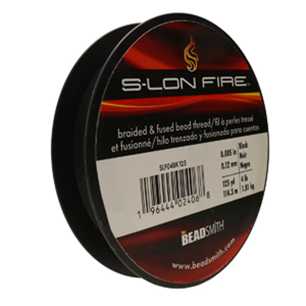 SLF04BK125: S-LON FIRE 4 LB BLACK 0.005 IN/.12mm DIA 125 YRD