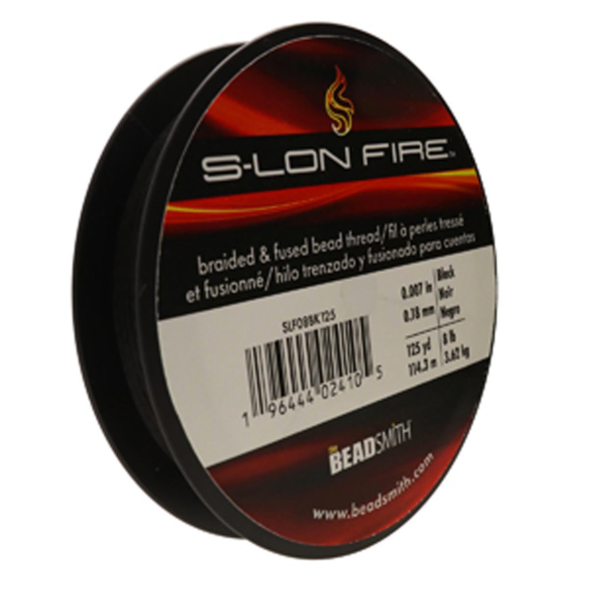 SLF08BK125: S-LON FIRE 8 LB BLACK 0.007 IN/0.18 mm DIA 125 YRD