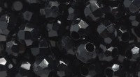 4PF109: Plastic Round Faceted Black 4mm 1000PPK