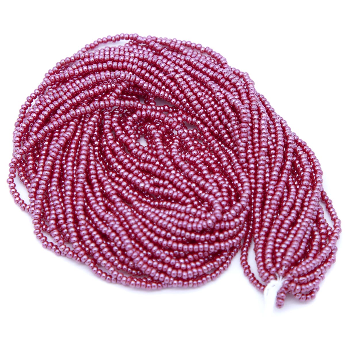 11SB346R: Czech Seed Bead Luster Dark Red 11/0 1 Hank