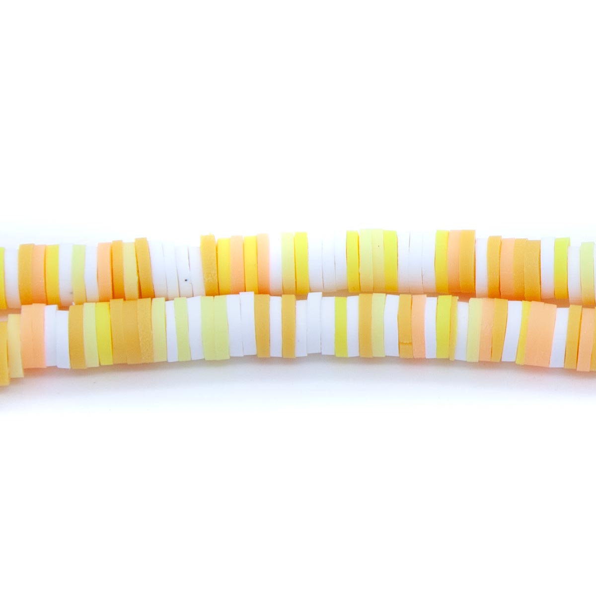 PC114-6: Polymer Clay Heishi Orange Creamsicle 6mm