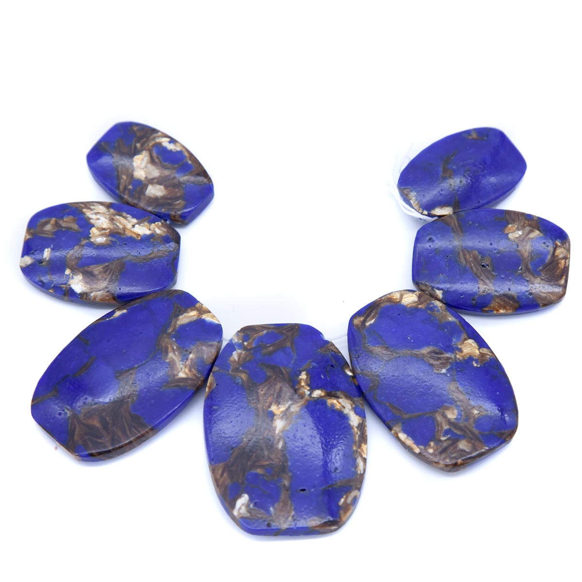 ST34-31: 7 Piece Set Mosaic Lapis and Bronzite 30-50mm