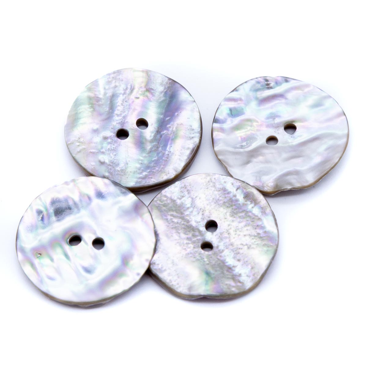 AB175-1: Abalone Disc 2-Hole 1 inch 4pc