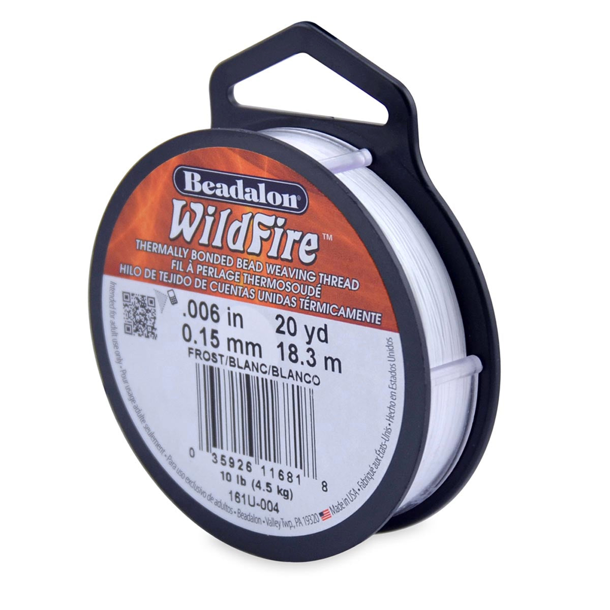 65TN312-20: Wildfire Thread Frost 20 Yards Spool .006 10lb