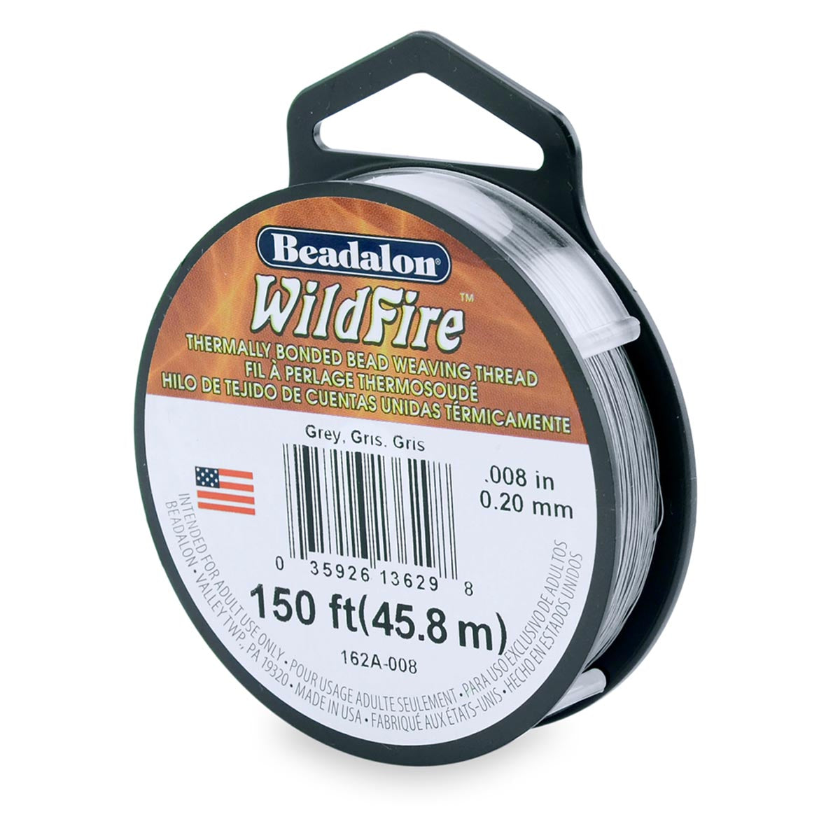 66TN105-50: Wildfire Thread Grey 50 Yards Spool .008 12lb