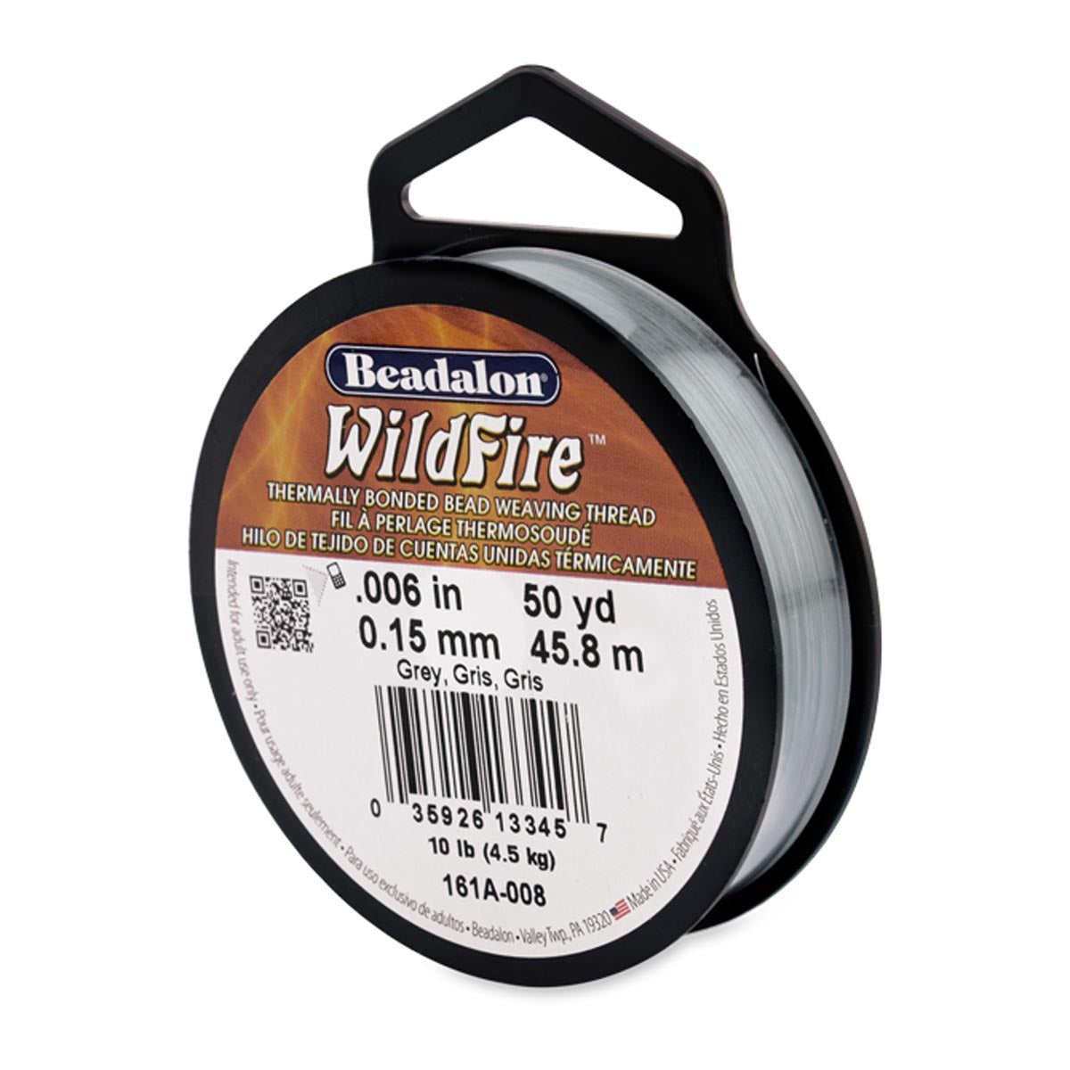 65TN105-50: Wildfire Thread Grey 50 Yards Spool .006 10lb