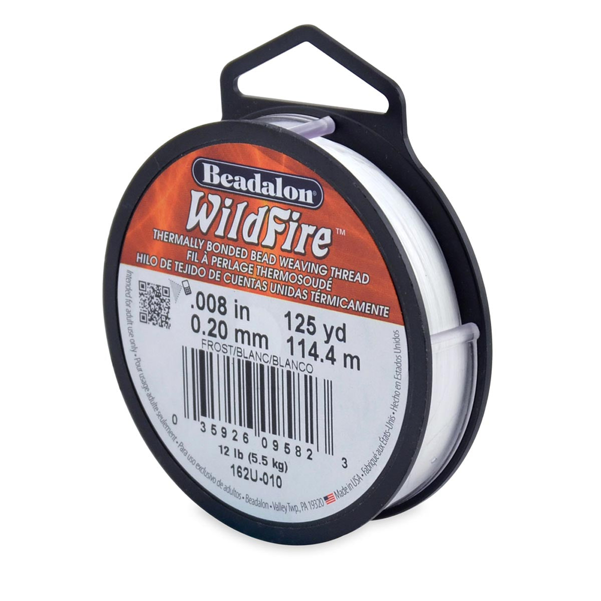 66TN312-125: Wildfire Thread Frost 125 Yards Spool .008 12lb