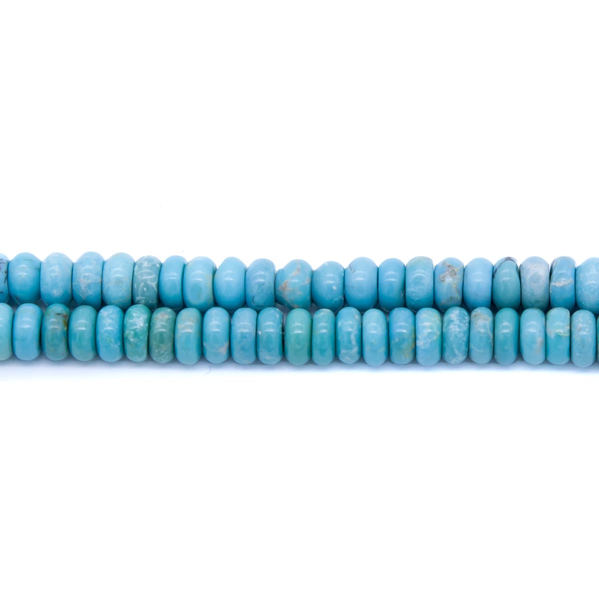 76ST413-AA: Stabilized Turquoise Rondelle 3x6mm "A A" 16 Inch