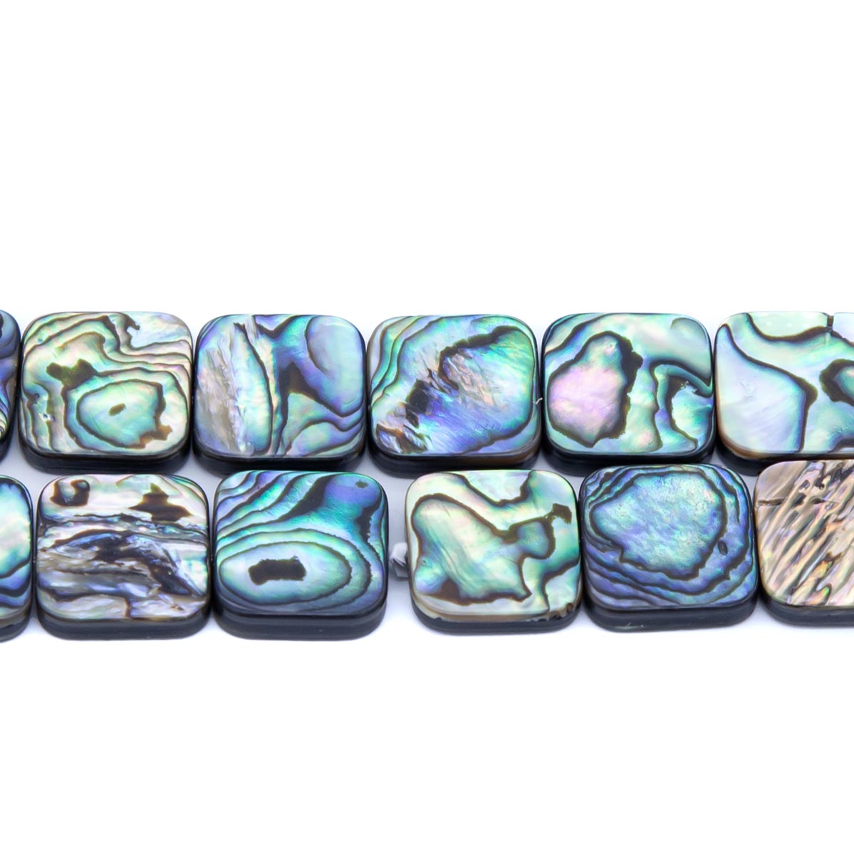 57AB558-F: Abalone Flat Square 14mm 1 STRD