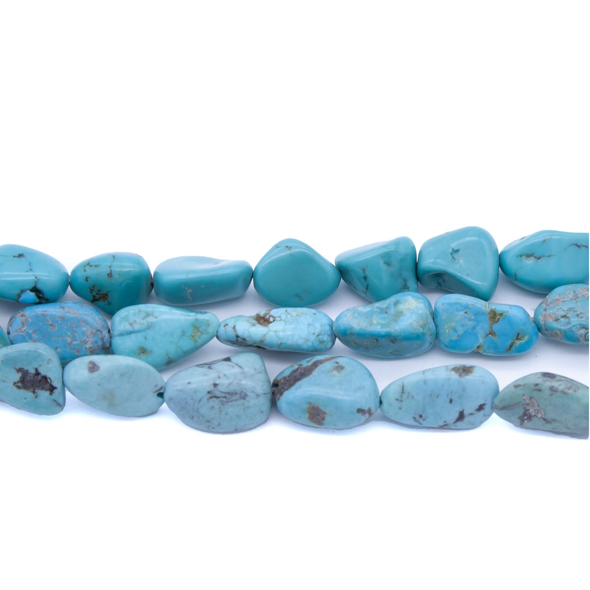 95ST413-NUG2: Turquoise Nugget 8-9x9-14mm AVG 15-16" Strand