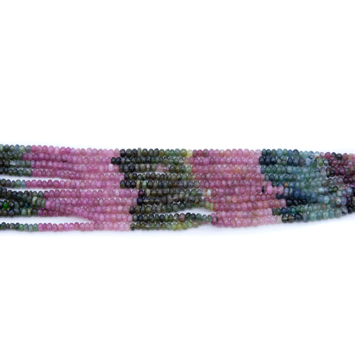 70ST492-SMR: Tourmaline Smooth Roundelle 3mm AVG 1 Strand