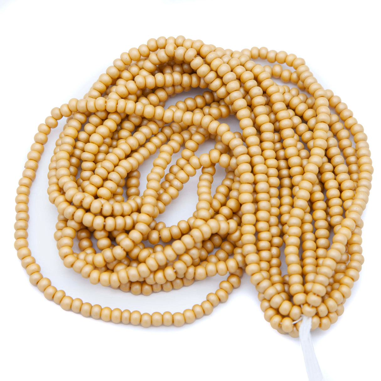 6SB928-PR: CZ Seed Bead Permalux Yellow Brown 6/0 - 6 Strands