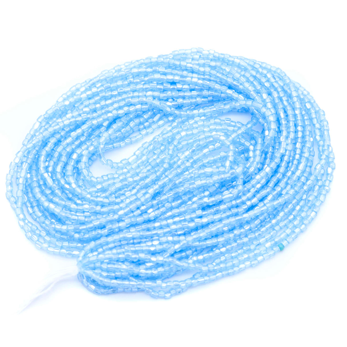 9SC362-TSXR: CZ Seed Bead 3-cut TR LT Aqua Sfinx 9/0 1 Hank