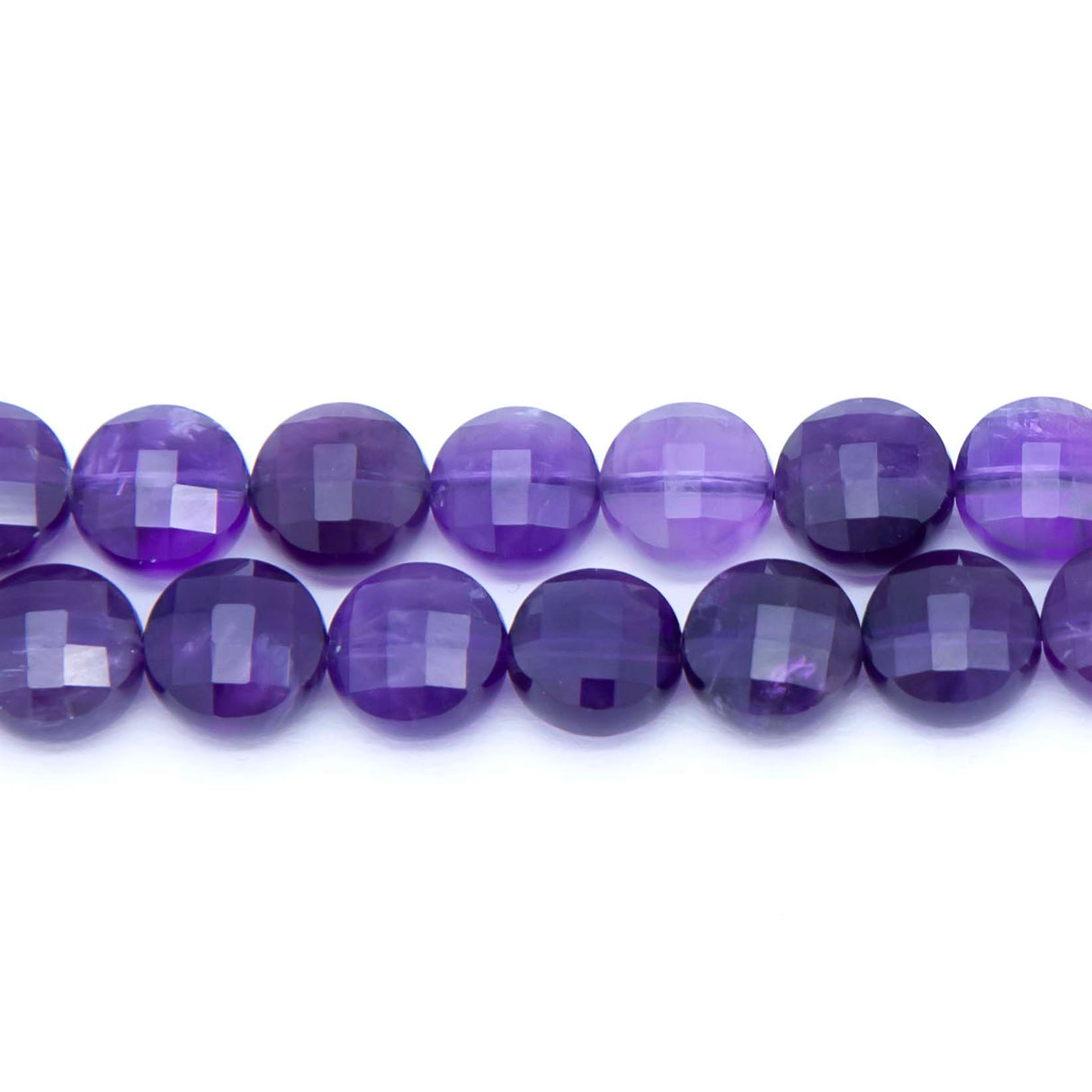 10ST414-CF: Amethyst Faceted Coin 10mm