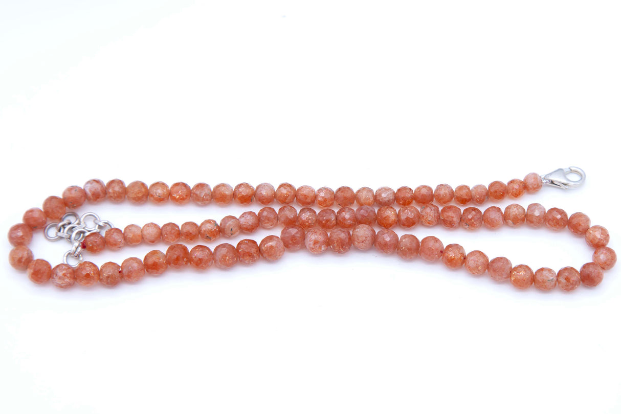 ST120-FCNECK2: Sunstone Necklace 5-6mm FC Rounds