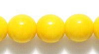 8RD126: Czech Round Opaque Yellow 8mm - 250 Pieces