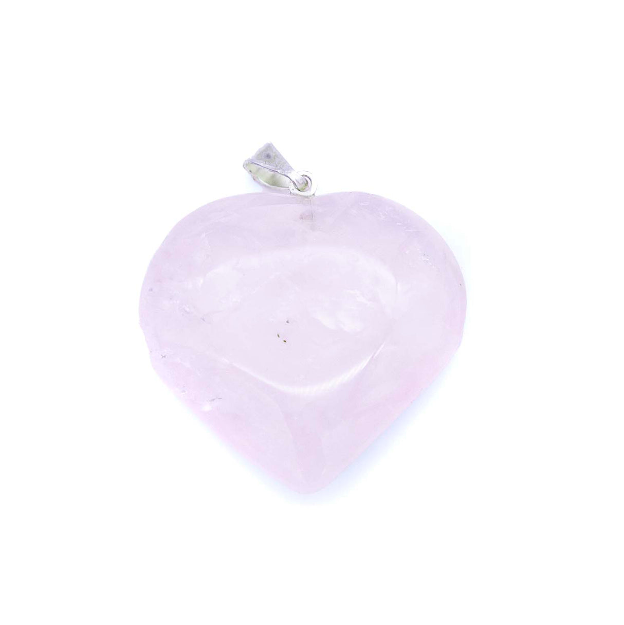 ST26-1: Rose Quartz Heart Pendant 30mm