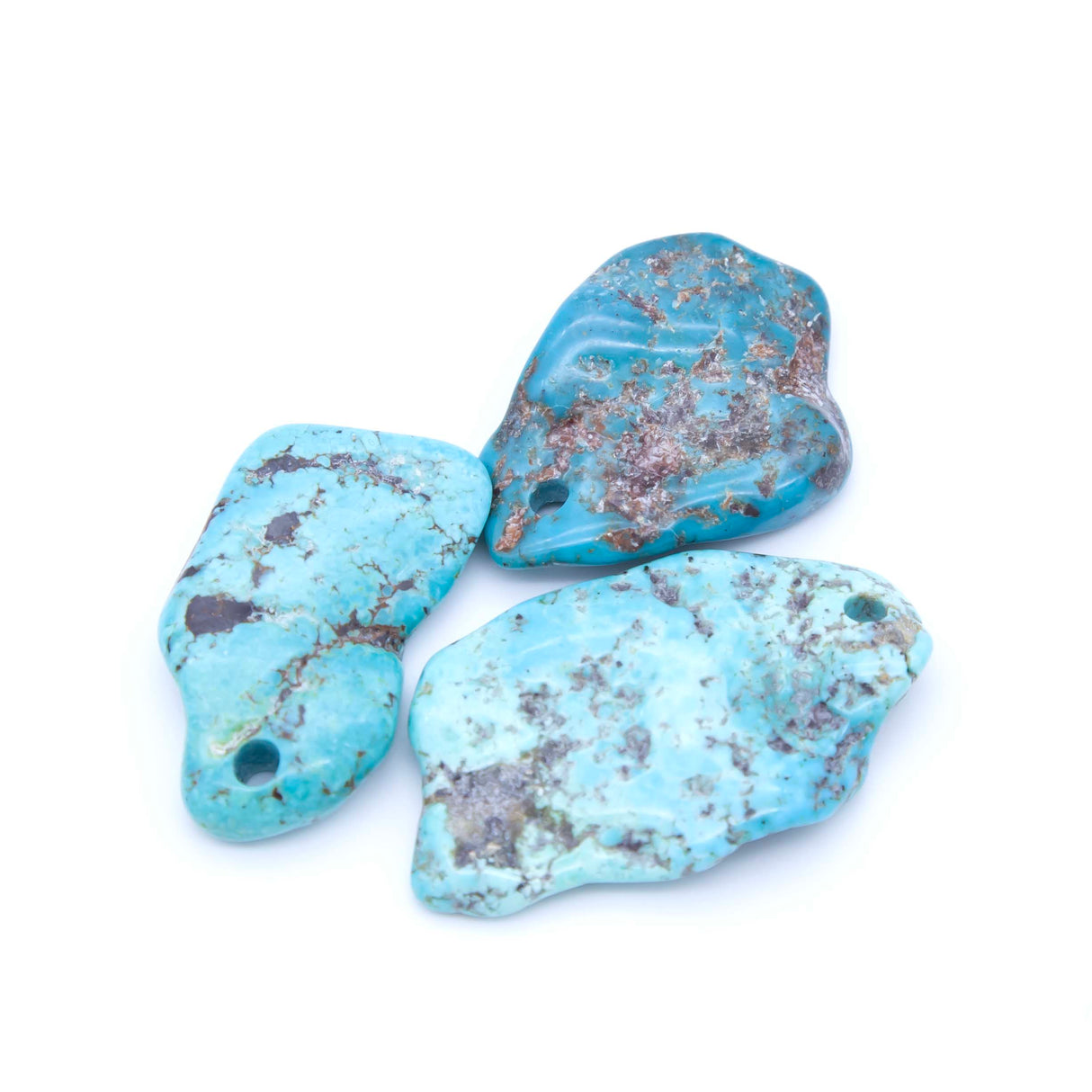 91ST413-P3: Natural Stabilized Turquoise Pendant 7-9 gms