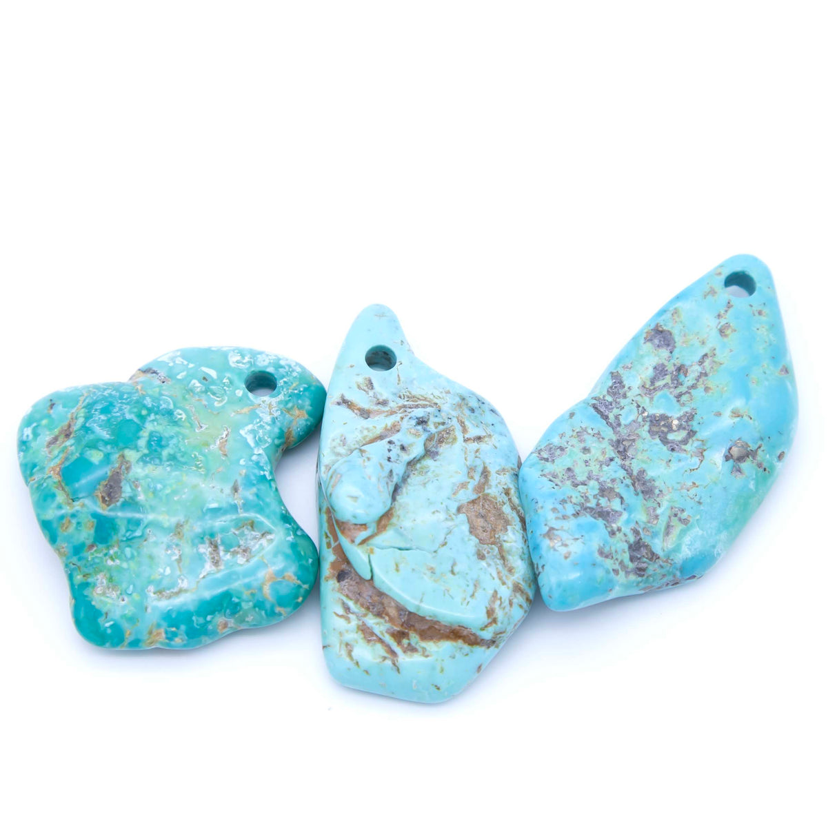 91ST413-P4: Natural Stabilized Turquoise Pendant 9-11 gms