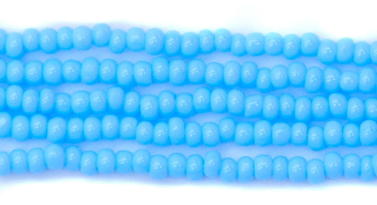 13SB161-C: CZ Seed Bead Charlotte Pale Turq Blue 13/0 18HK