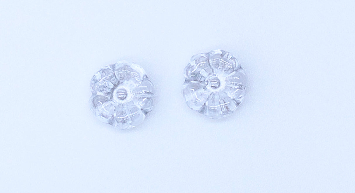 9FL212-SI: Czech Flower Crystal With Silver Inlay 9mm