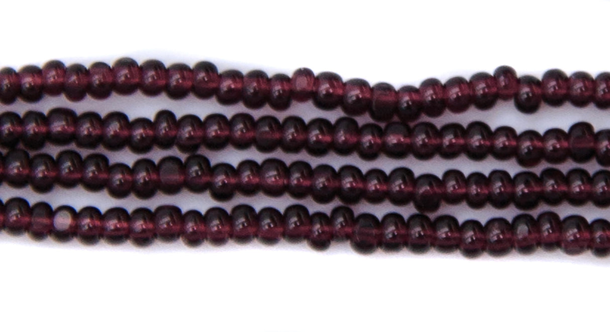 13SB299-C: CZ Seed Bead Charlotte Cut TR Deep Amethyst 13/0 18HK