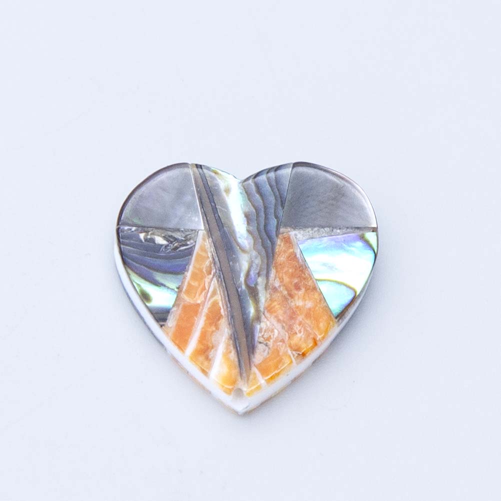 95AB102: Abalone Shell Inlay Heart 20mm 1 Piece