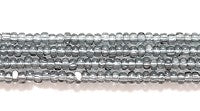 13SB205-C: Czech Seed Bead Charlotte True Cut Transparent Grey 13/0 - 18 Hanks