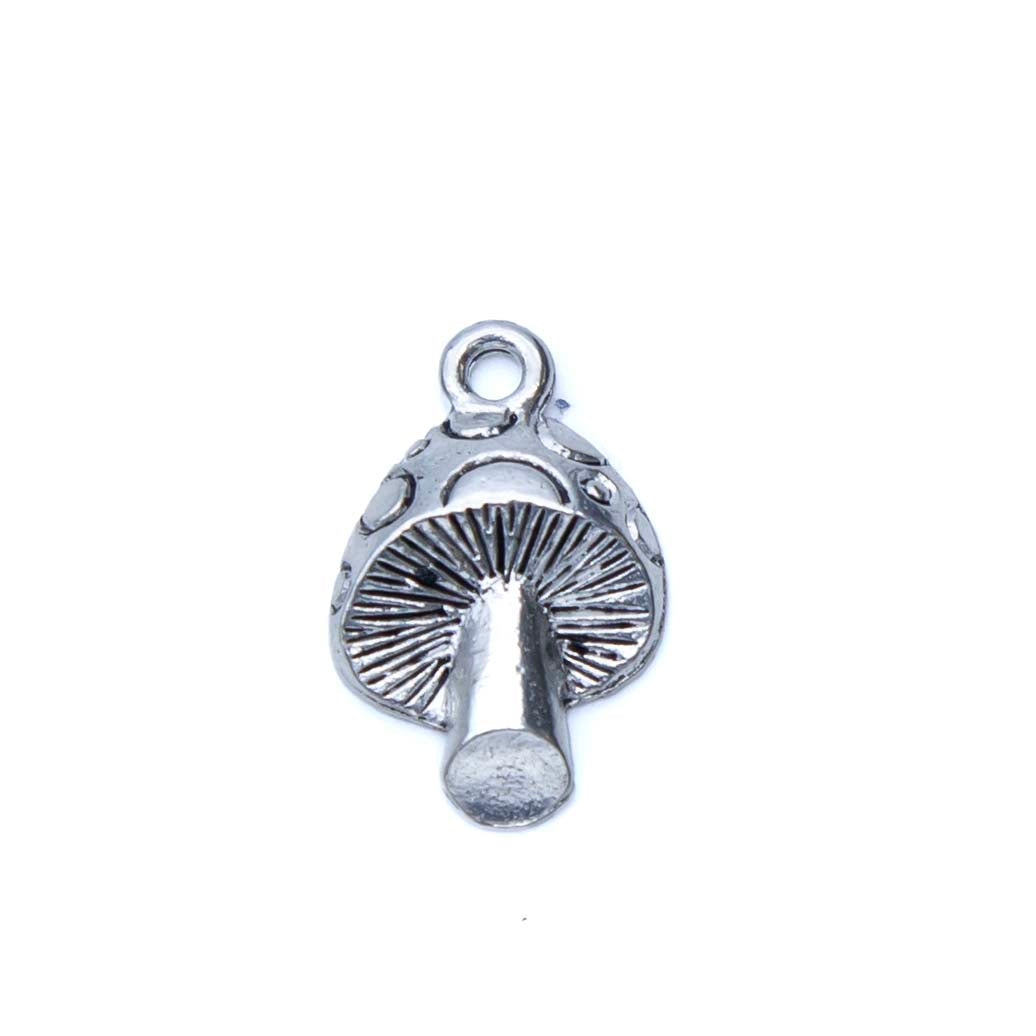 PW690-AP: Charm Mushroom Ant Pewter 15mm