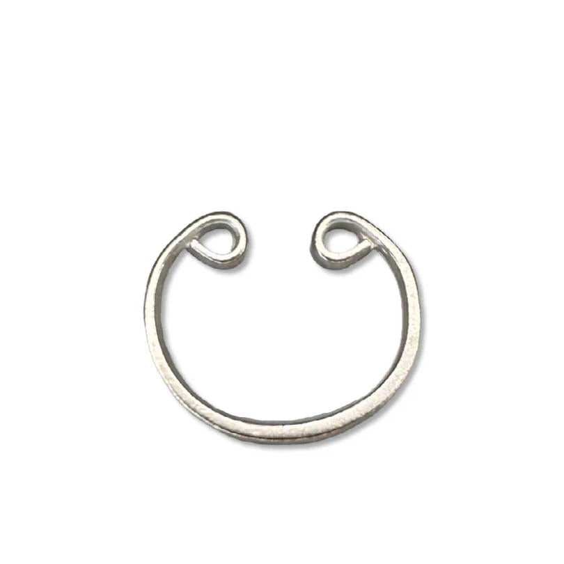 VP264: Vintaj Charm Keeper Hoop Solid Pewter 20x24mm