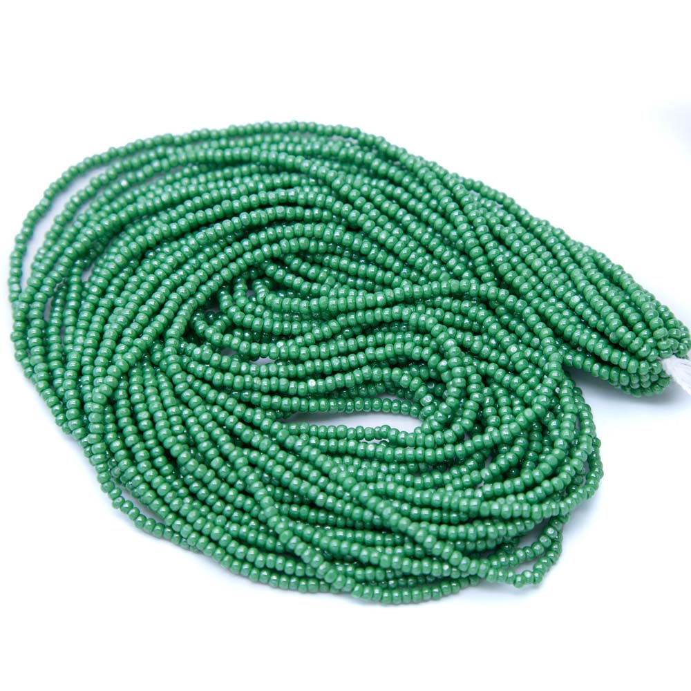 11SB384-CR: CZ Seed Bead True Cut Sfinx Green 11/0 1HK