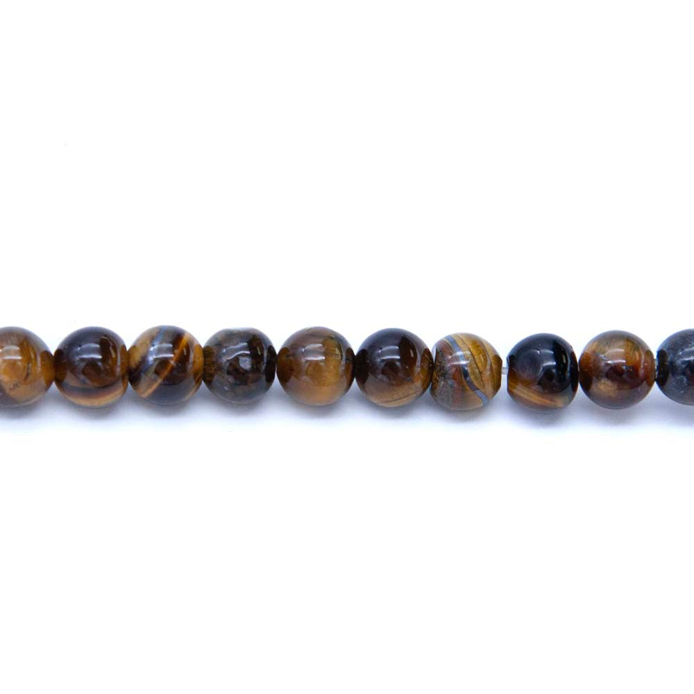 6ST400-BG: Tiger Eye Round 6mm 15.5" String Budget