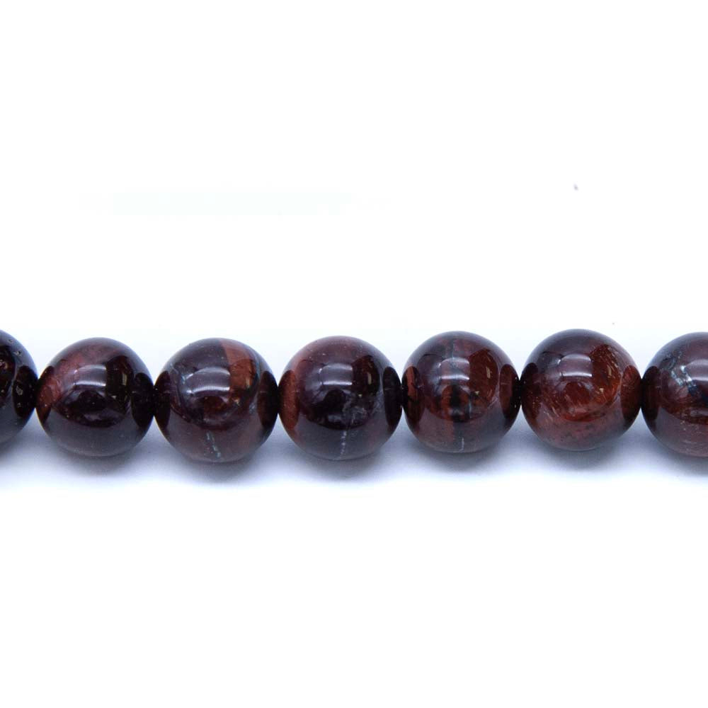 10ST421-NB: Red Tiger Eye 10mm 15.5" String Natural