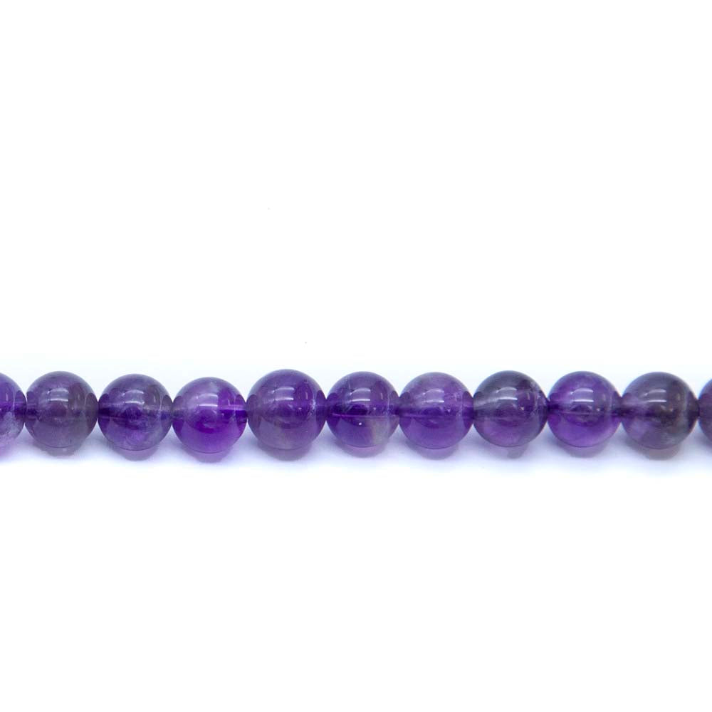 6ST414-S: Brazil Smokey Amethyst Round 6mm 15.5" String