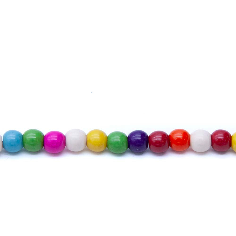 6ST612-MX: Magnesite Round Beads Mix 6mm 15.5"