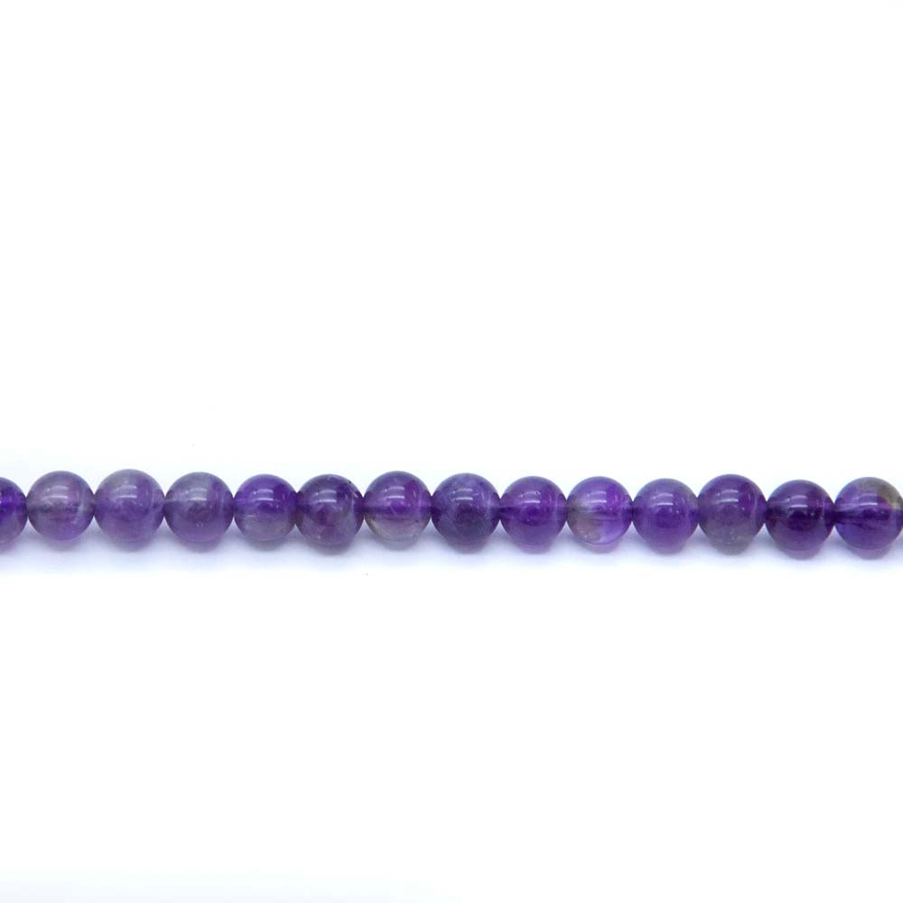 4ST414-S: Brazil Smokey Amethyst Round 4mm 15.5" String