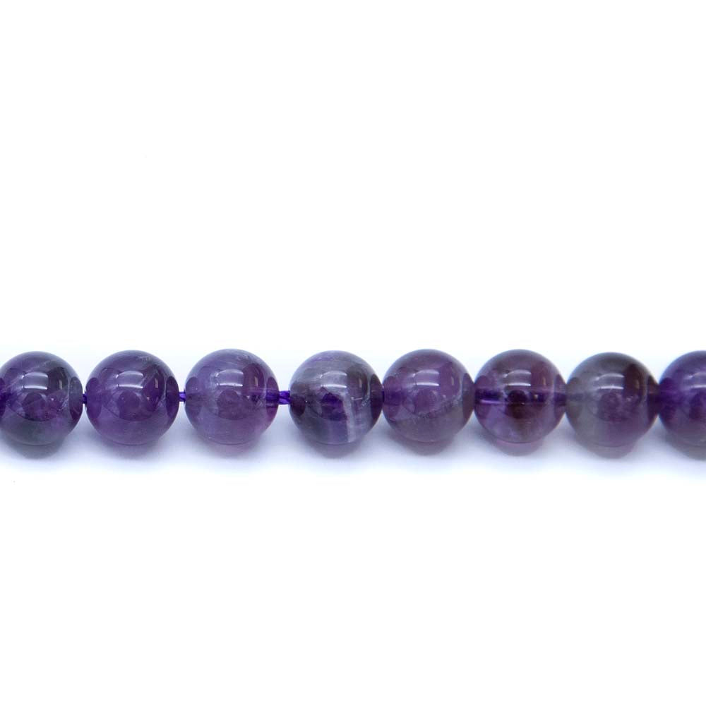 8ST414-S: Brazil Smokey Amethyst 8mm 15.5" String