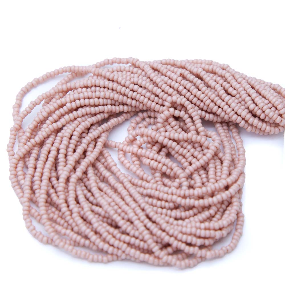 13SB192-ACR: CZ Seed Bead Charlotte Terra Coated Dusty Rose 13/0 1 Hank