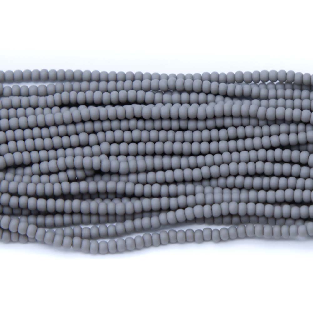 10SB105-M: CZ Seed Bead Op Gray Matte 10/0 5HK