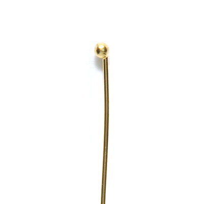 40FI61-G: Headpin Ball Gold 40mm 22GA 50PC