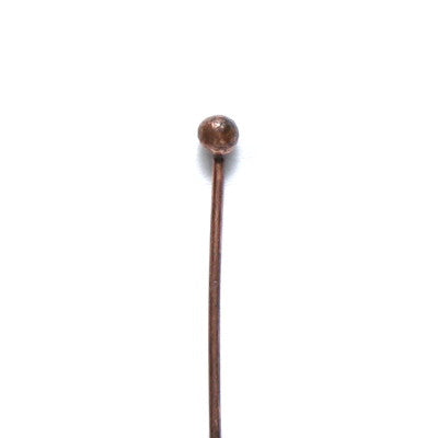 60FI61-AC: Headpin Ball Ant Copper 60mm 22GA 50PC