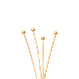 60FI61-G: Headpin 1.5MM Ball Gold PLT 60mm 22GA - 50PC