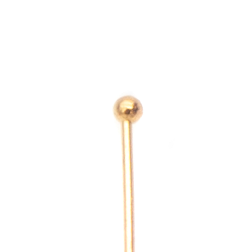 60FI61-G: Headpin 1.5MM Ball Gold PLT 60mm 22GA - 50PC