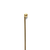 60FI61-G: Headpin 1.5MM Ball Gold PLT 60mm 22GA - 50PC