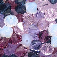 86CC913: Preciosa Crystal Diamond Mix Frosty Lilac 6mm 72 Pieces