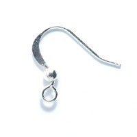 FI52-EST: Earwire French Style Bright Silver - 25 Pairs