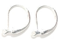 FI535-ST: Earring Lever Back Silver Plate - 12 Pairs