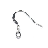 FI57-ES: Earwire French Style Rhodium PLT -50PR