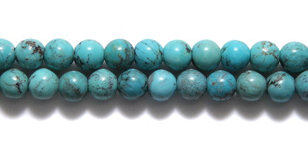 6ST413-A: Turquoise Round 6mm "A" Grade 15-16 Inch Strand